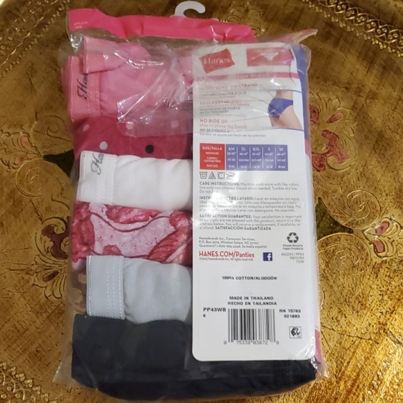Hanes Breathable Cotton 5 Tagless Hi-Cuts Size 8/XL